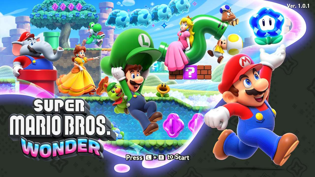 Super Mario Bros Wonder Nintendo Switch main menu