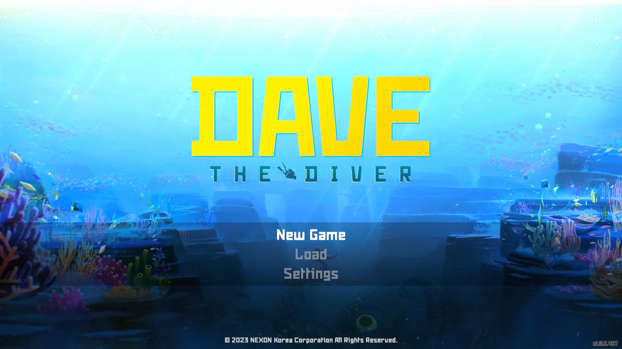 Dave the diver Nintendo Switch main menu